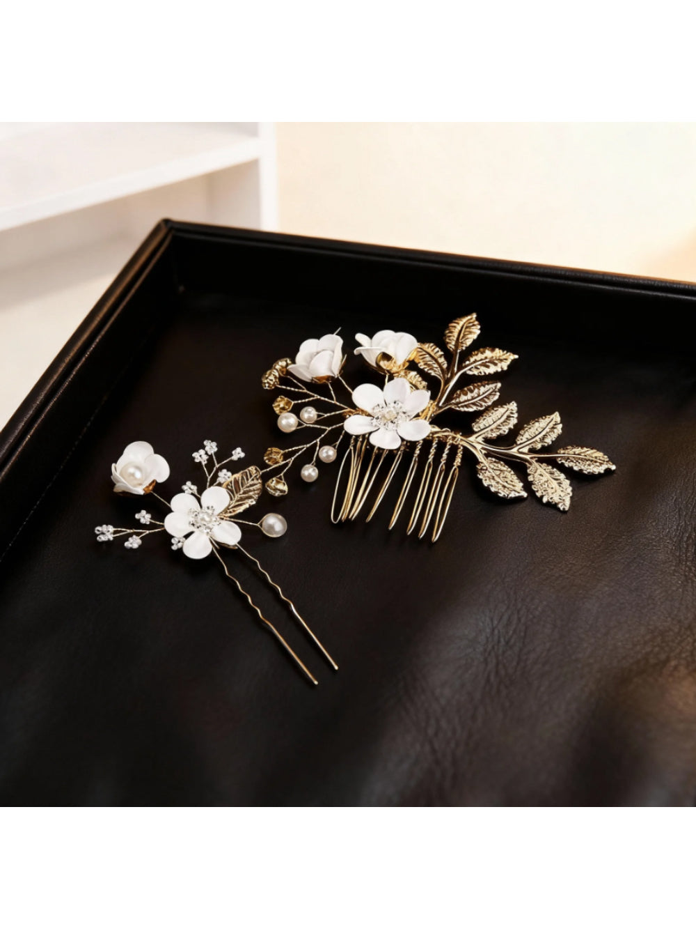 Pente de Noiva + Grampo Flor de Lis Bride Boutique