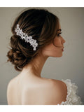 Pente de Noiva Flor de Prata Alicia Bride Boutique