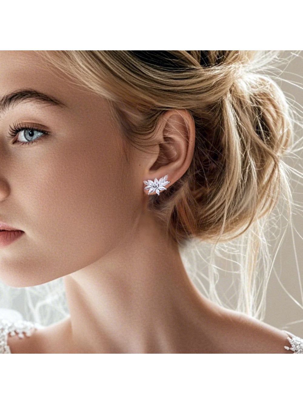 Brinco Ear Cuff Noiva e Festa Folhas de Zircônia Bride Boutique