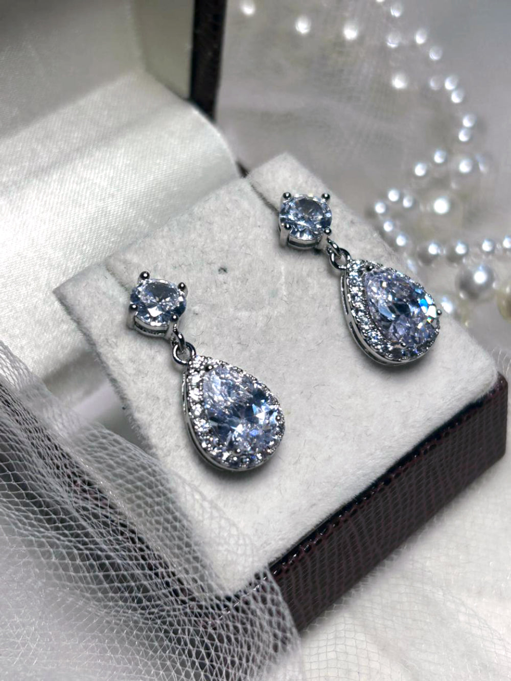 Brinco de Noiva e Festa Gota de Zircônia Delicado Bride Boutique