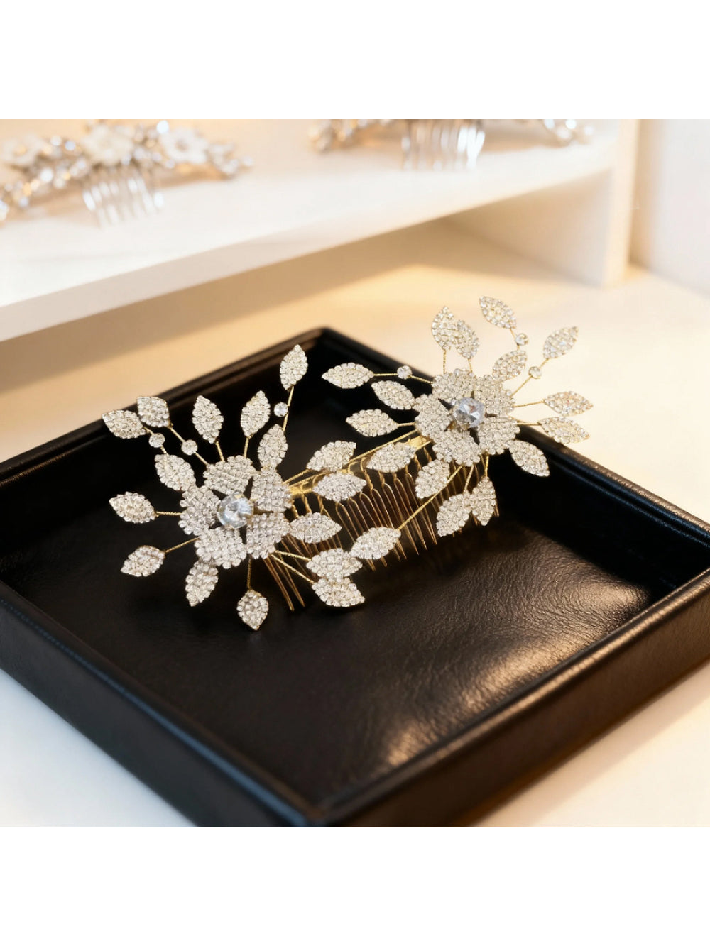 Pente de Noiva Victoria Banho em Rodio Bride Boutique