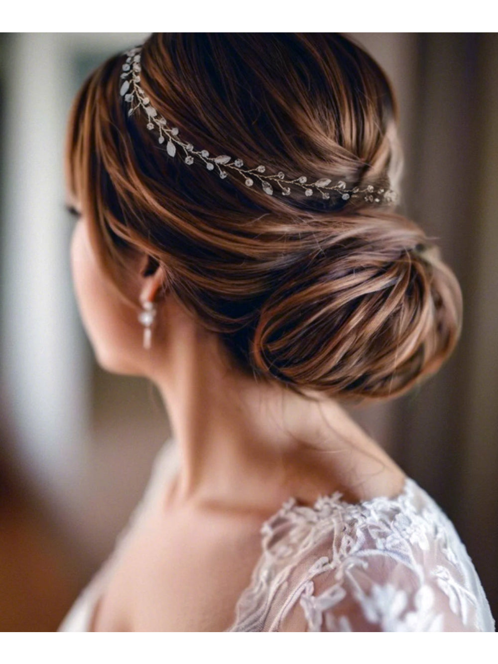 Grinalda de Noiva Elara Dourado Bride Boutique