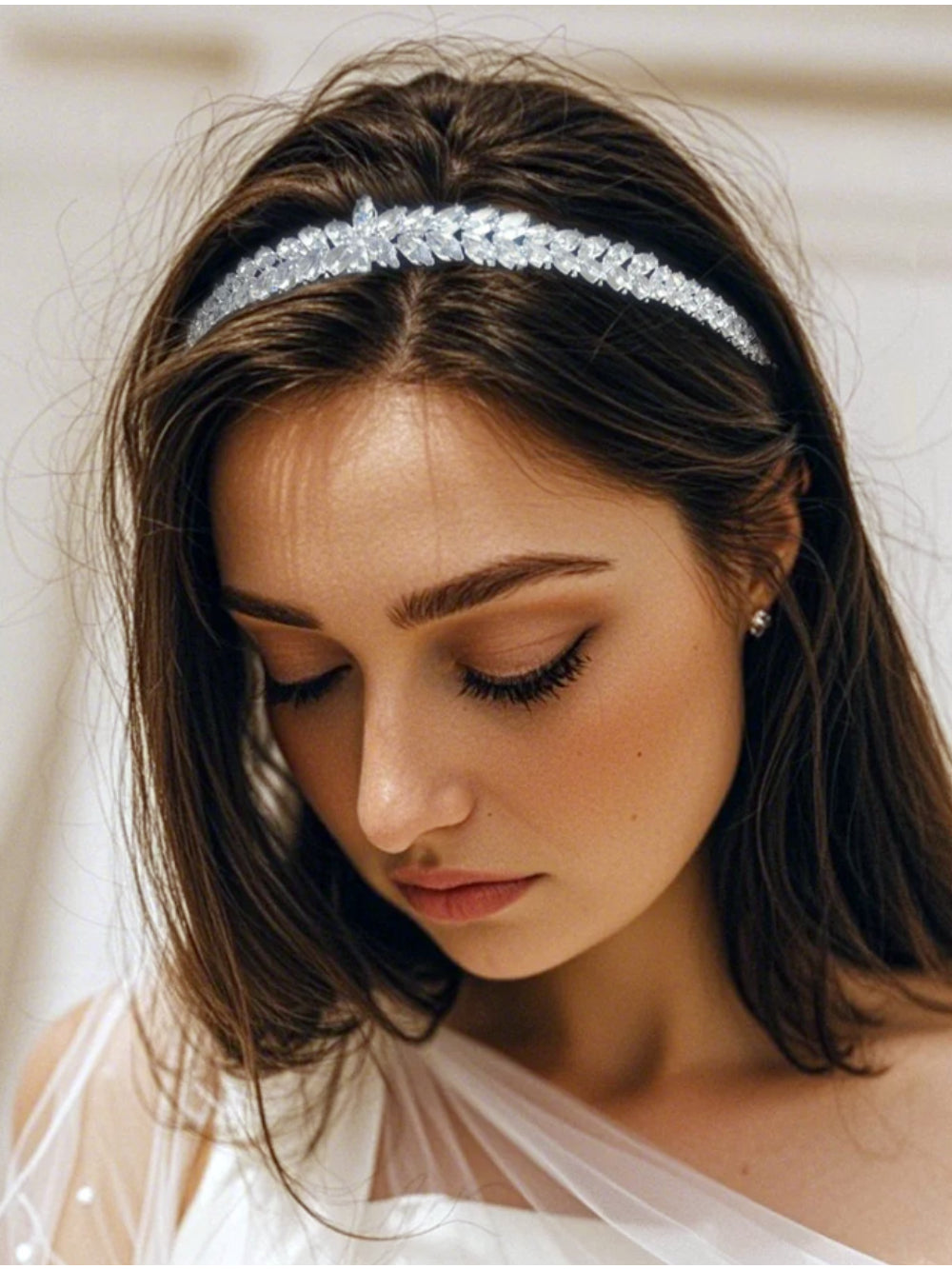 Tiara de Noiva Prata Navete Luxo Bride Boutique