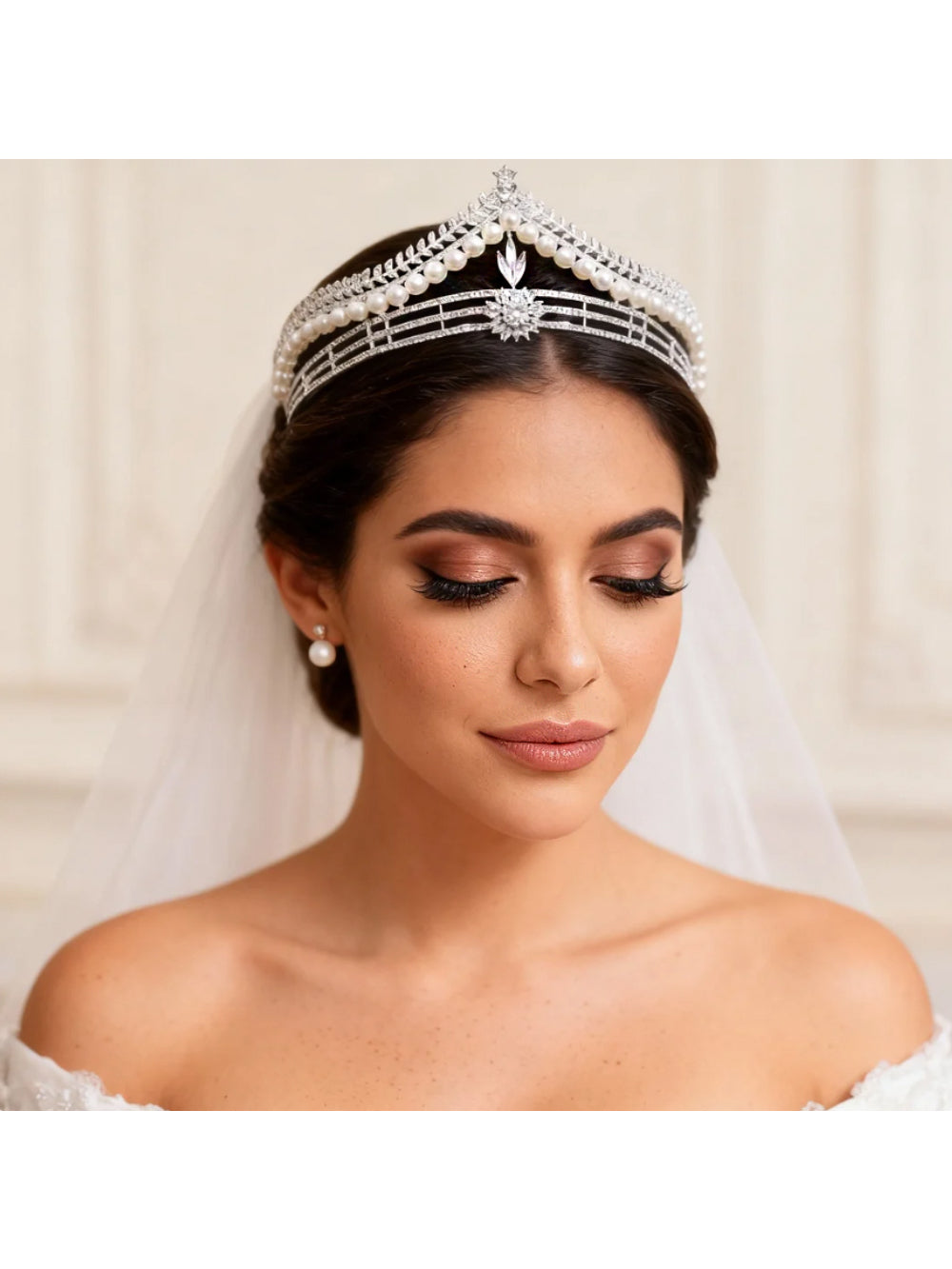 Tiara de Noiva Perola Coroa Alicia Bride Boutique