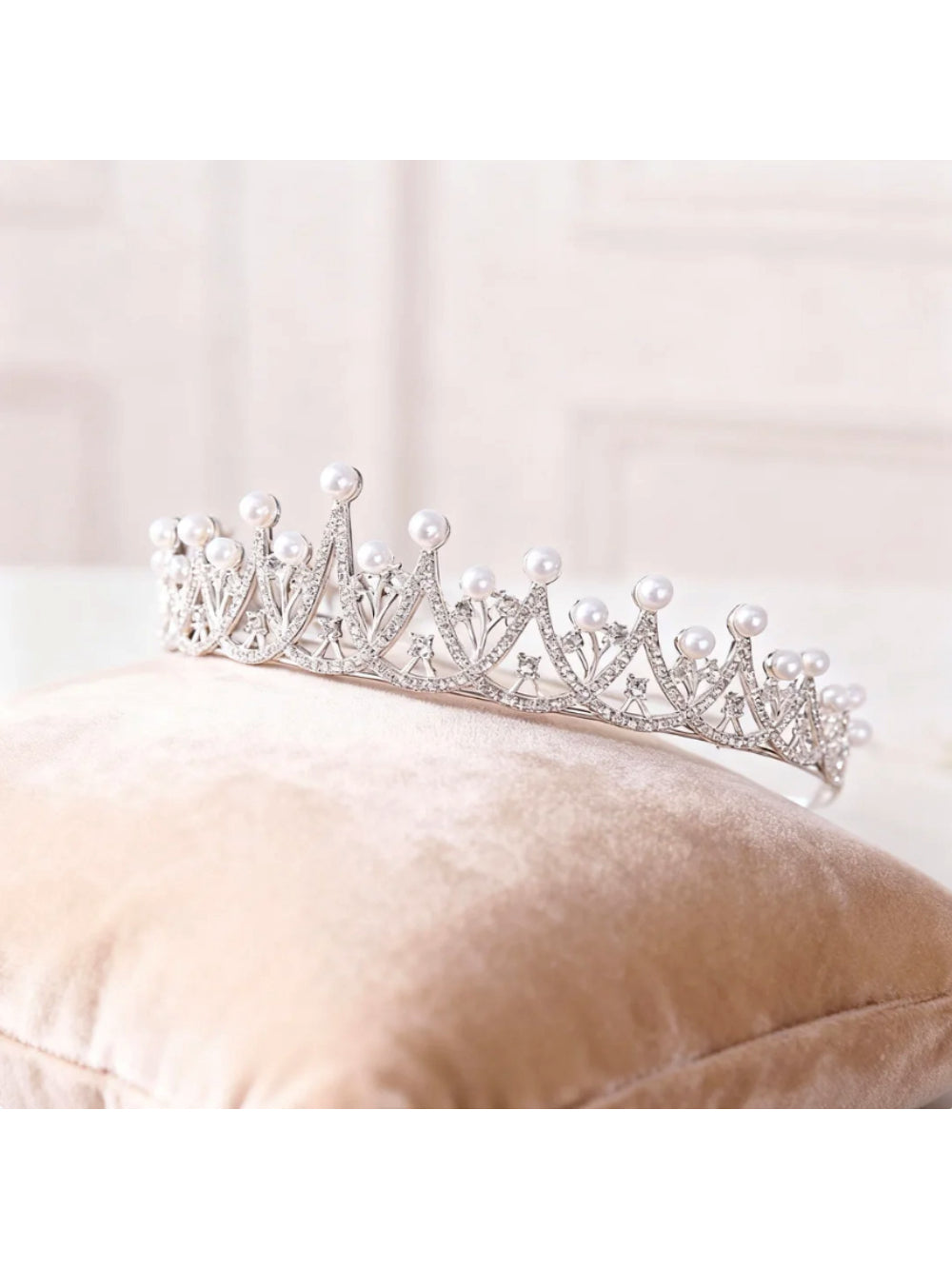 Coroa de Noiva Tiara Perola Alicia Bride Boutique