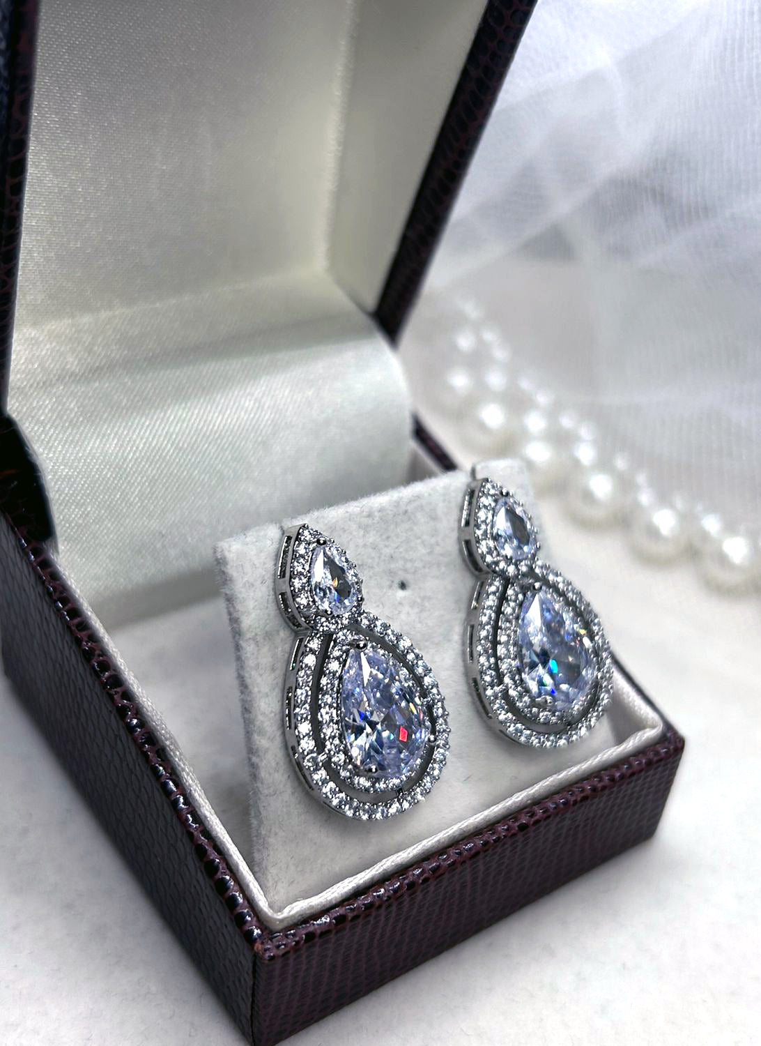 Brinco de Noiva e Festa Gota de Zircônia Veronica Bride Boutique