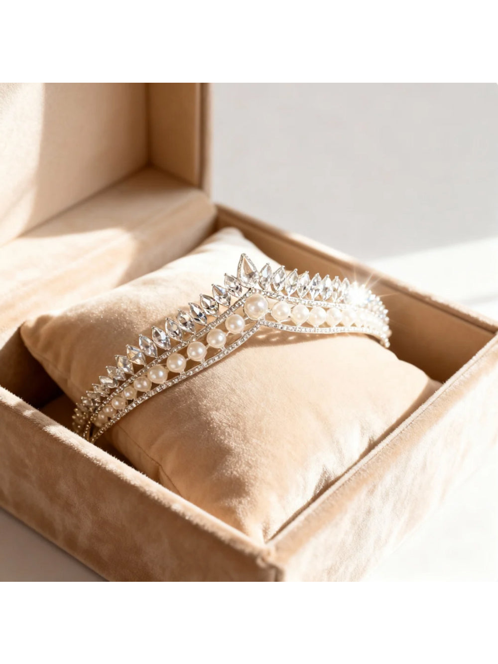 Tiara de Noiva Perola Coroa Alessa Bride Boutique