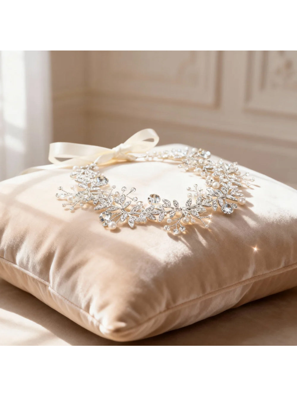 Grinalda de Noiva Arranjo Monique Bride Boutique