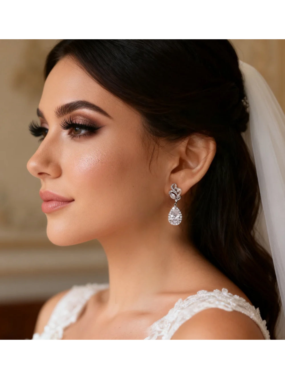 Brinco de Noiva e Festa Gota de Zircônia Lana Bride Boutique