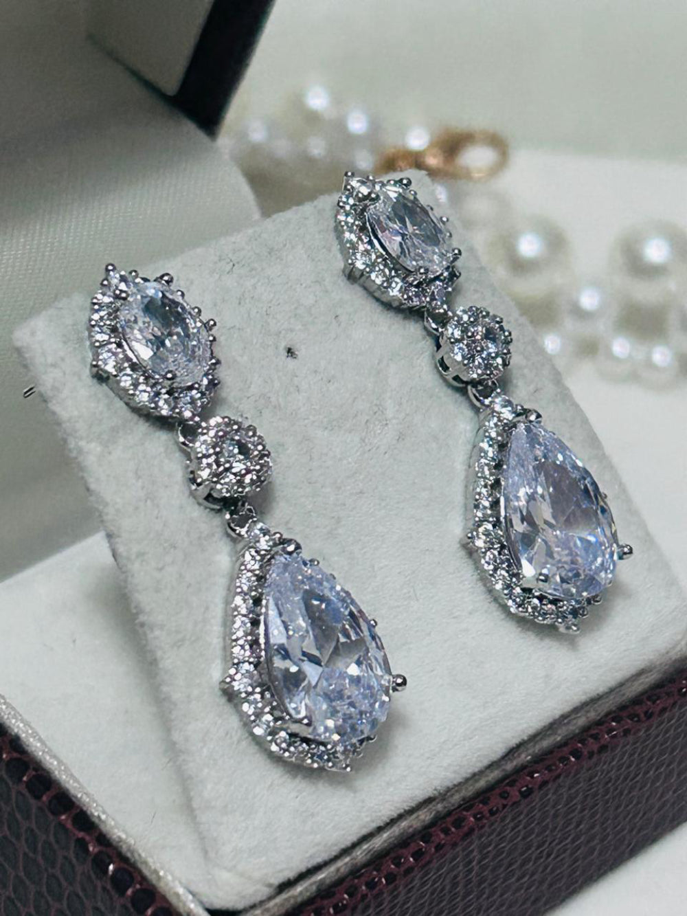 Brinco de Noiva e Festa Gota de Zircônia Audrey Bride Boutique