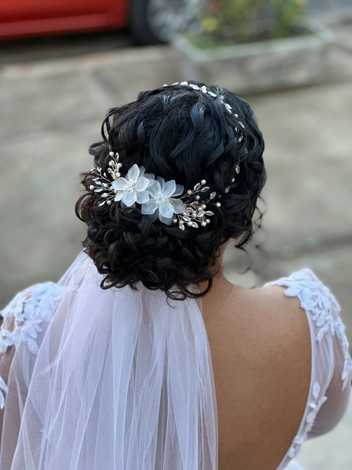Arranjo Maleável Flores Resina com pontinhas Prigrinaldas