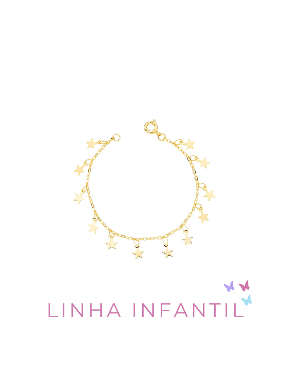 Pulseira Infantil Estrelinhas Acessórios Blanc