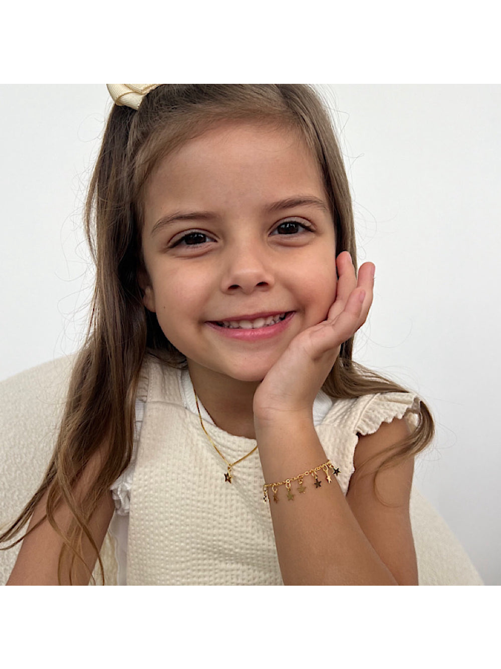 Pulseira Infantil Estrelinhas Acessórios Blanc