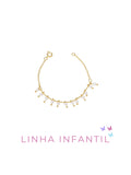Pulseira Infantil Pingente Pérola Acessórios Blanc