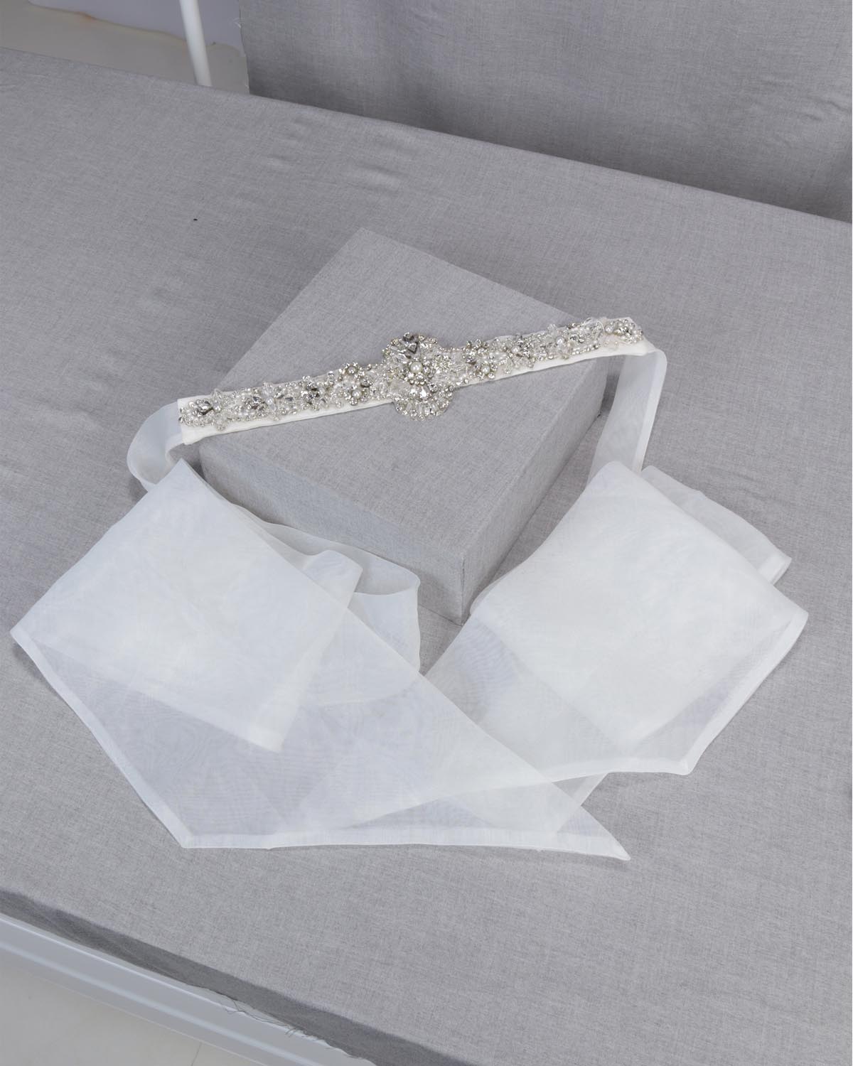 Cinto Fita Bordada Para Vestido de Noiva Esposar