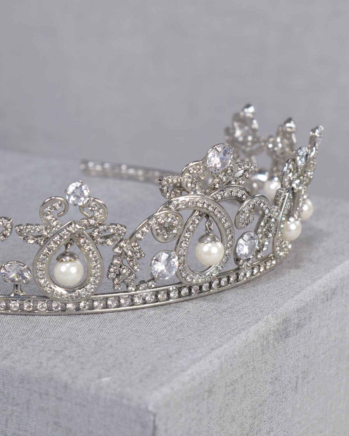 Coroa Noiva Zircônias Pérolas Paula Esposar