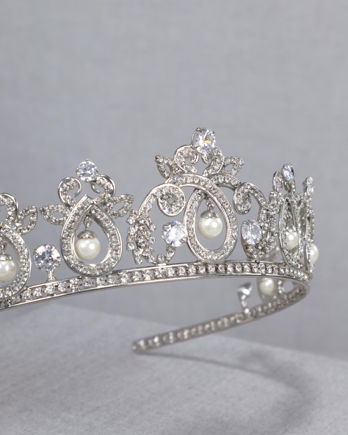 Coroa Noiva Zircônias Pérolas Paula Esposar