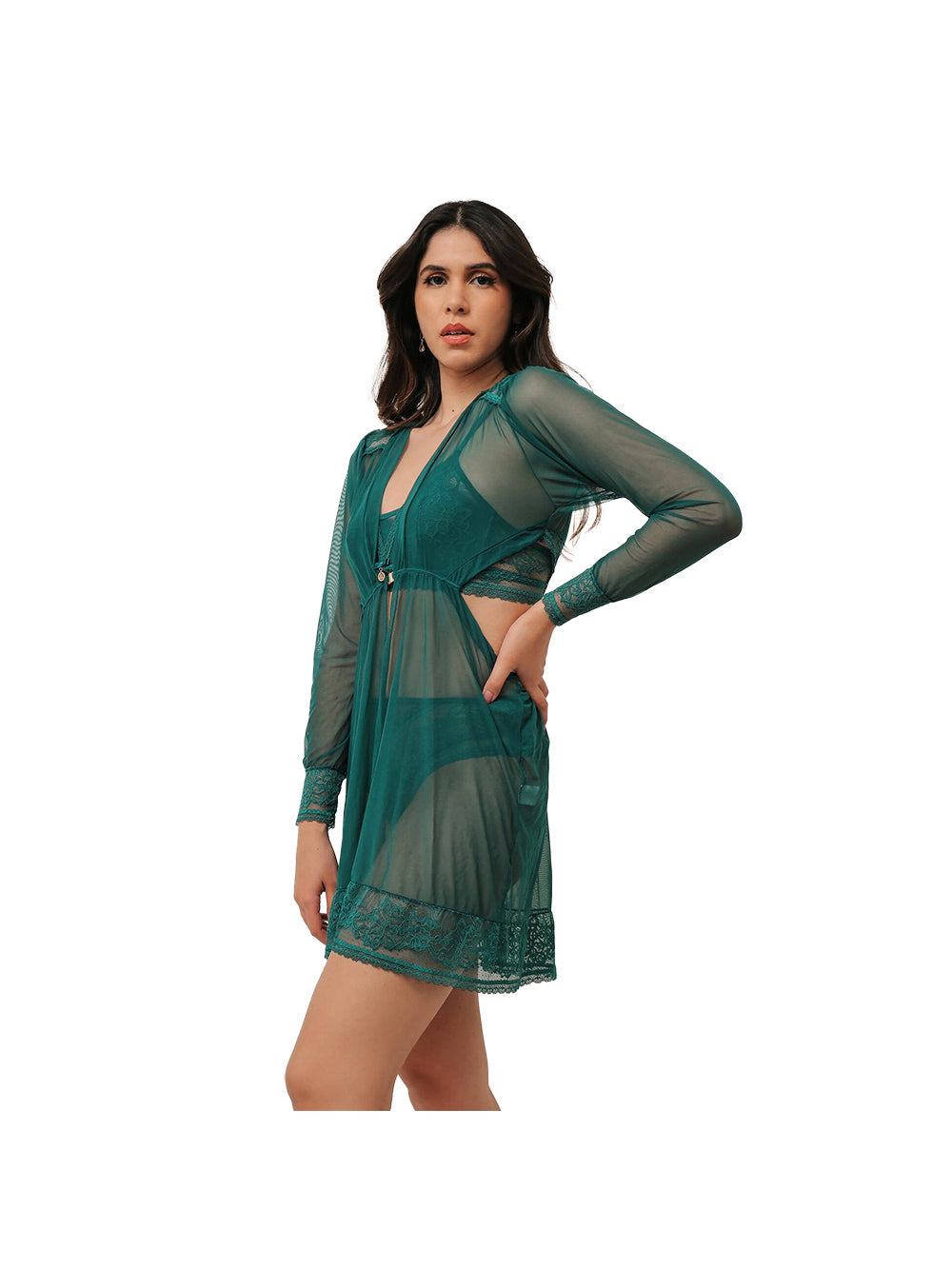 Conjunto Robe E Calcinha Lírio Esposar