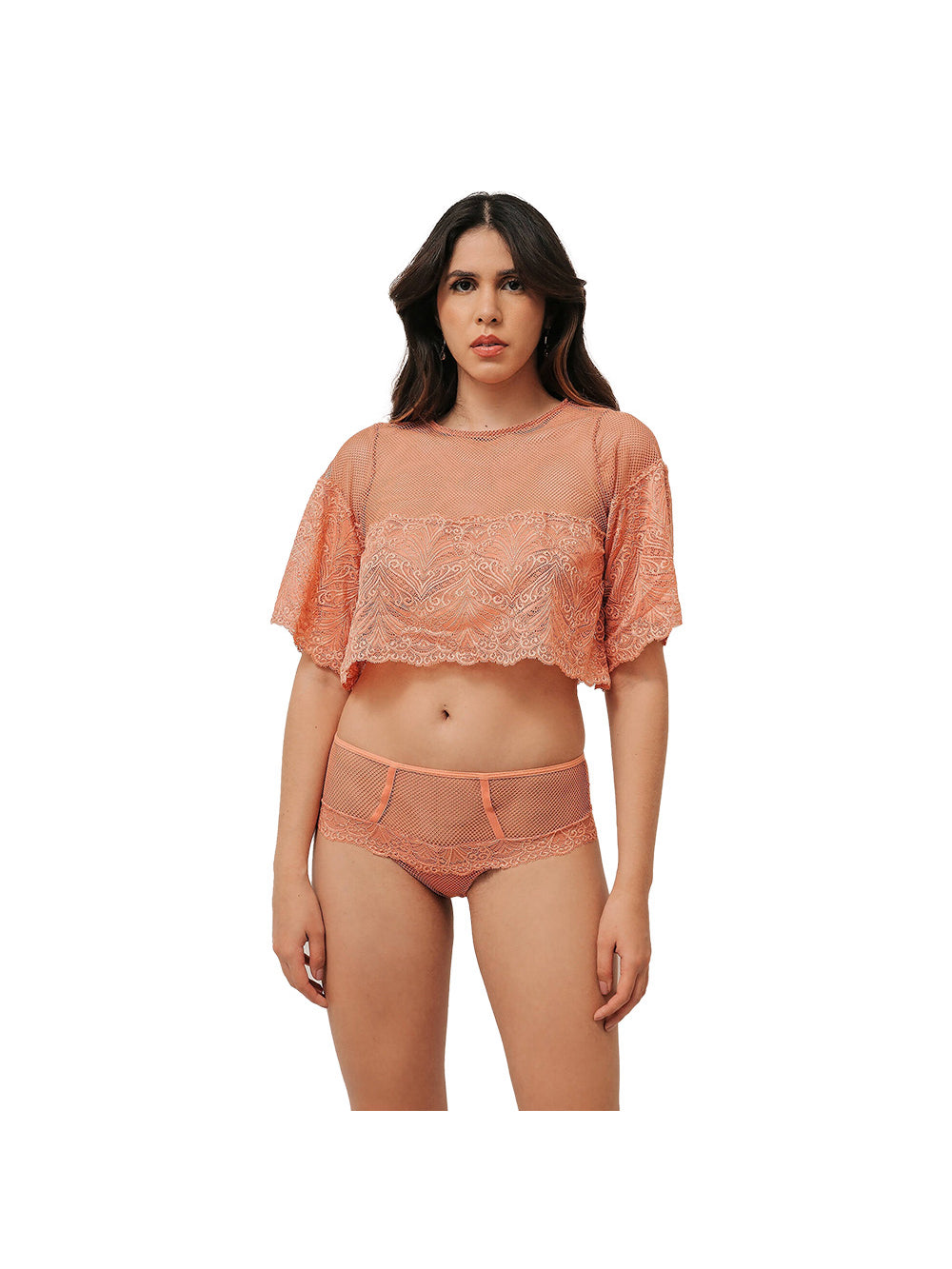 Conjunto Calcinha E Cropped Lily Esposar