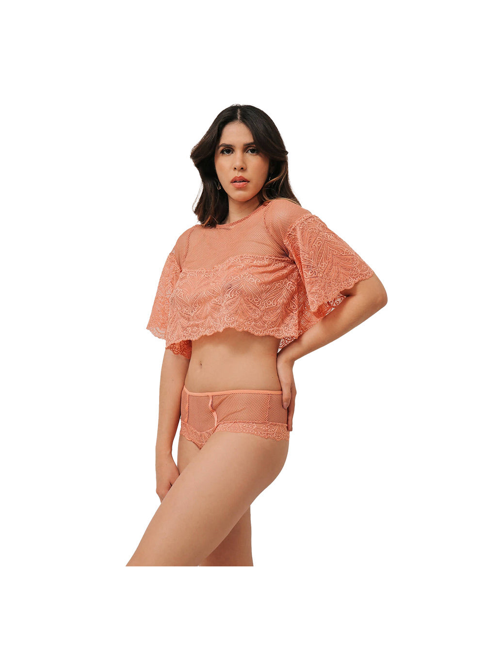 Conjunto Calcinha E Cropped Lily Esposar