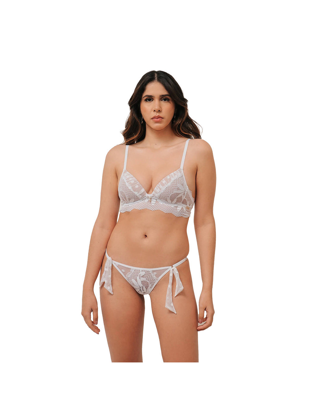 Conjunto Calcinha E Sutiã Céu Esposar