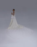 Mantilha Noiva Longa Tule Renda Sutache Amanda Esposar