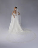 Mantilha Noiva Longa Renda Chantilly Seda Christine Esposar