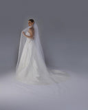 Mantilha Noiva Longa Renda Chantilly Sutache Bibi Esposar