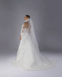 Mantilha Noiva Longa Gipsy Renda Sutache Seda Esposar