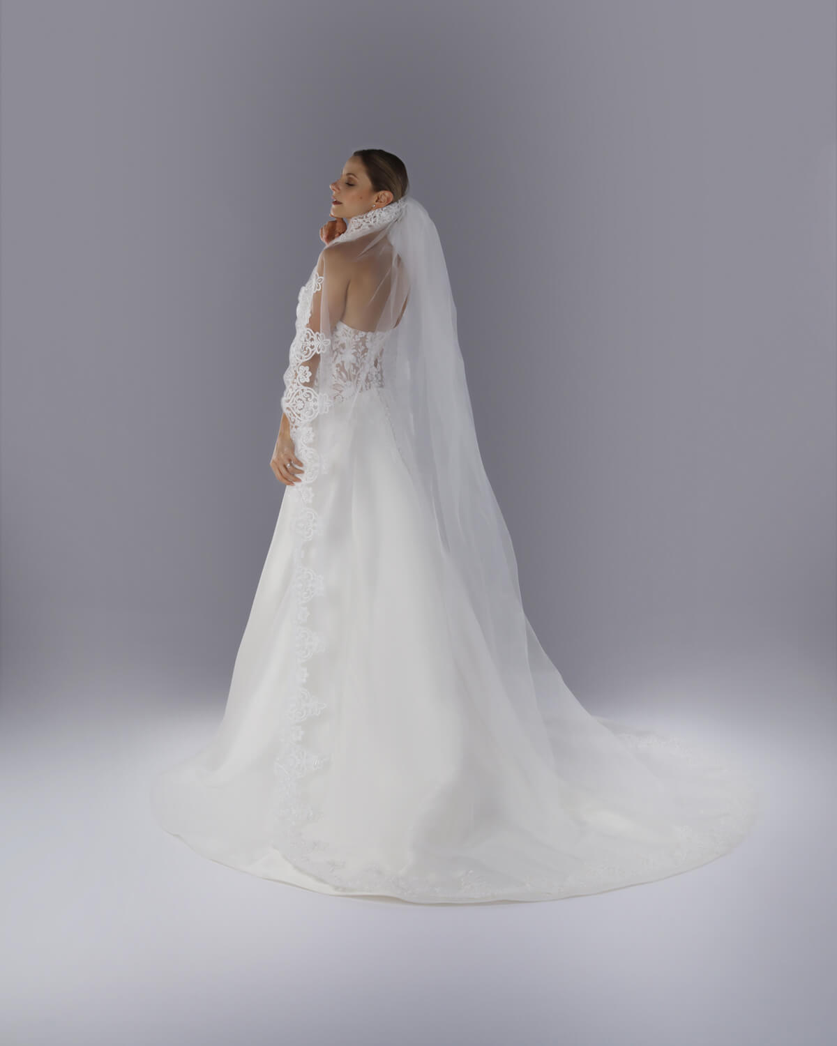 Mantilha Noiva Longa Gipsy Renda Sutache Seda Esposar