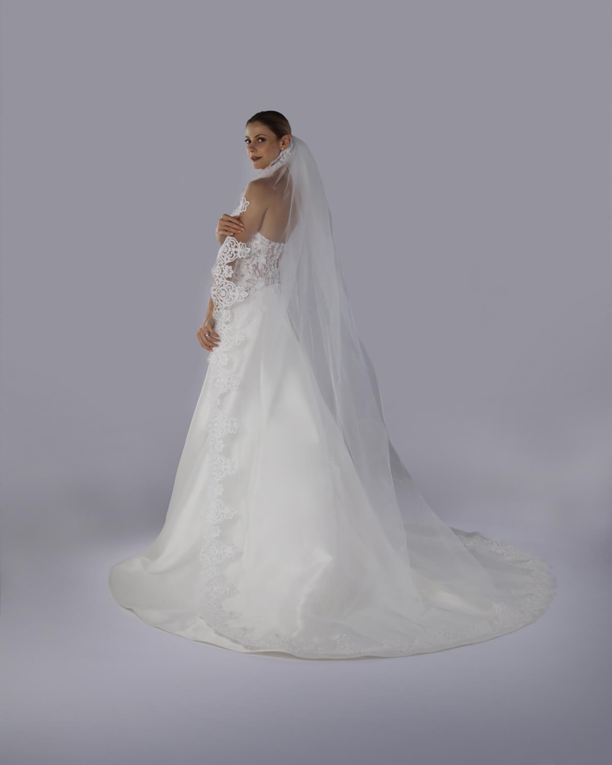 Mantilha Noiva Longa Gipsy Renda Sutache Seda Esposar