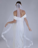 Mantilha Noiva Média Renda Algodão Arabesco Esmeralda Esposar