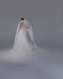 Mantilha Noiva Longa Renda Arabesco Seda Mesopotamia Esposar