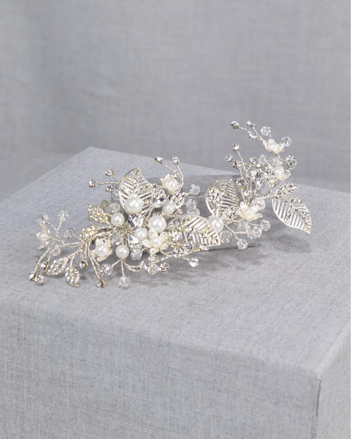 Pente de Noiva Banho de Prata Meggy Esposar