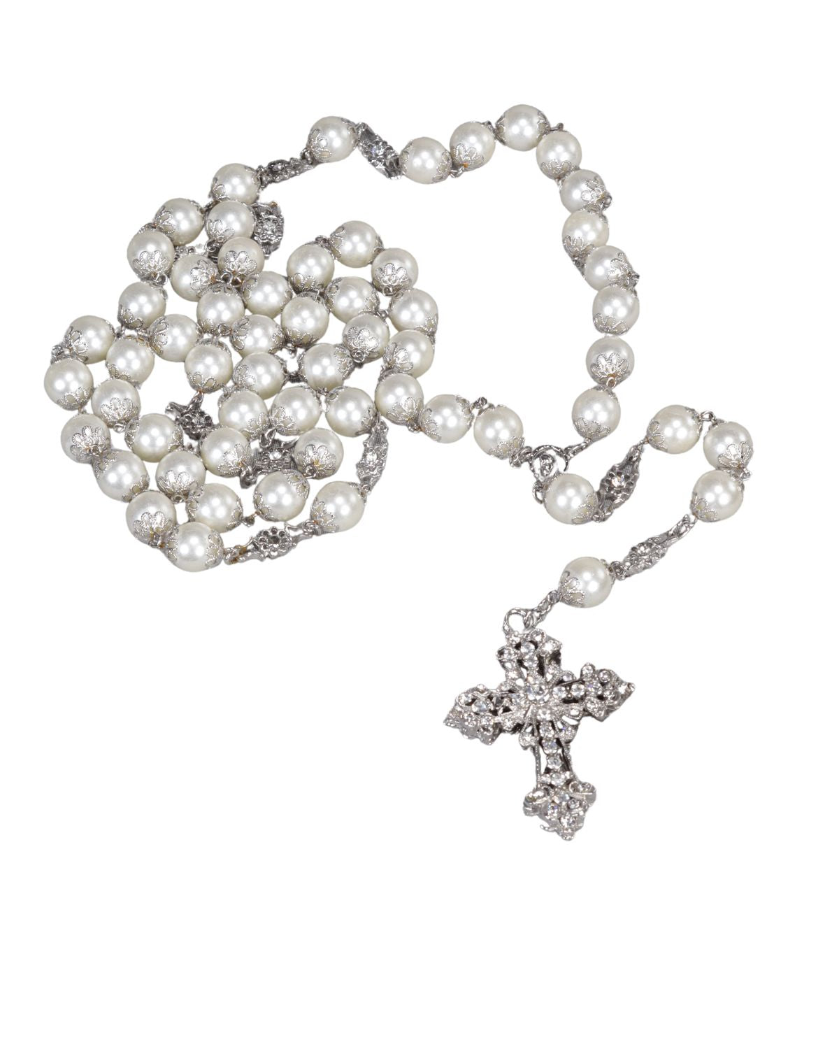 Terço de Noiva Pérolas e Zirconias Esposar