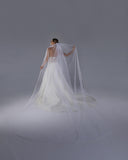 Véu Noiva Longo Tule Francês Vittorino Esposar