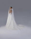 Véu Noiva Longo Tule Francês Magnífica Esposar