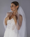 Véu Noiva Longo Tule Bordado Pérolas Valentim Esposar