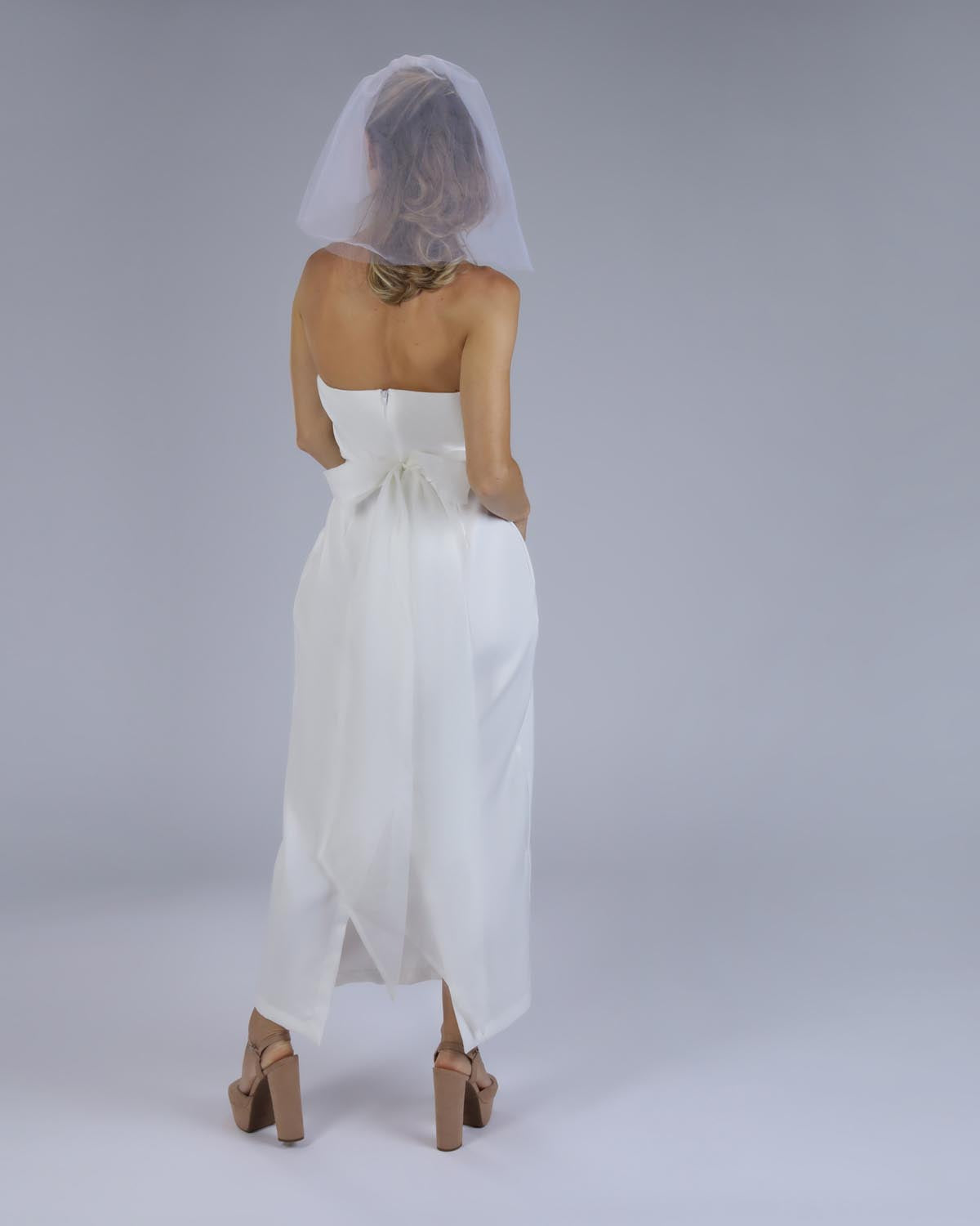 Véu Noiva Curto Tule Francês Weddy Esposar