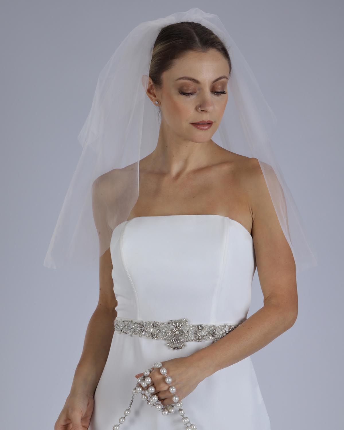 Véu Noiva Médio Off White Triplo Domitila Esposar