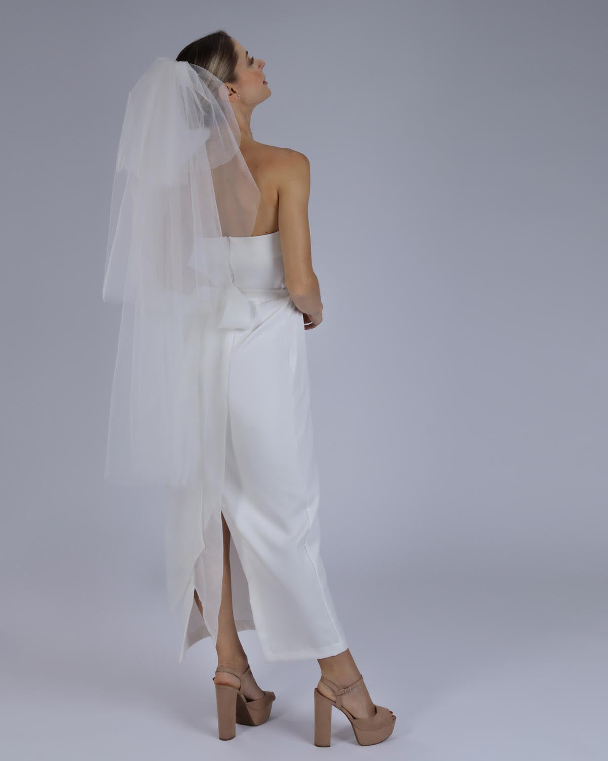 Véu Noiva Médio Off White Triplo Domitila Esposar