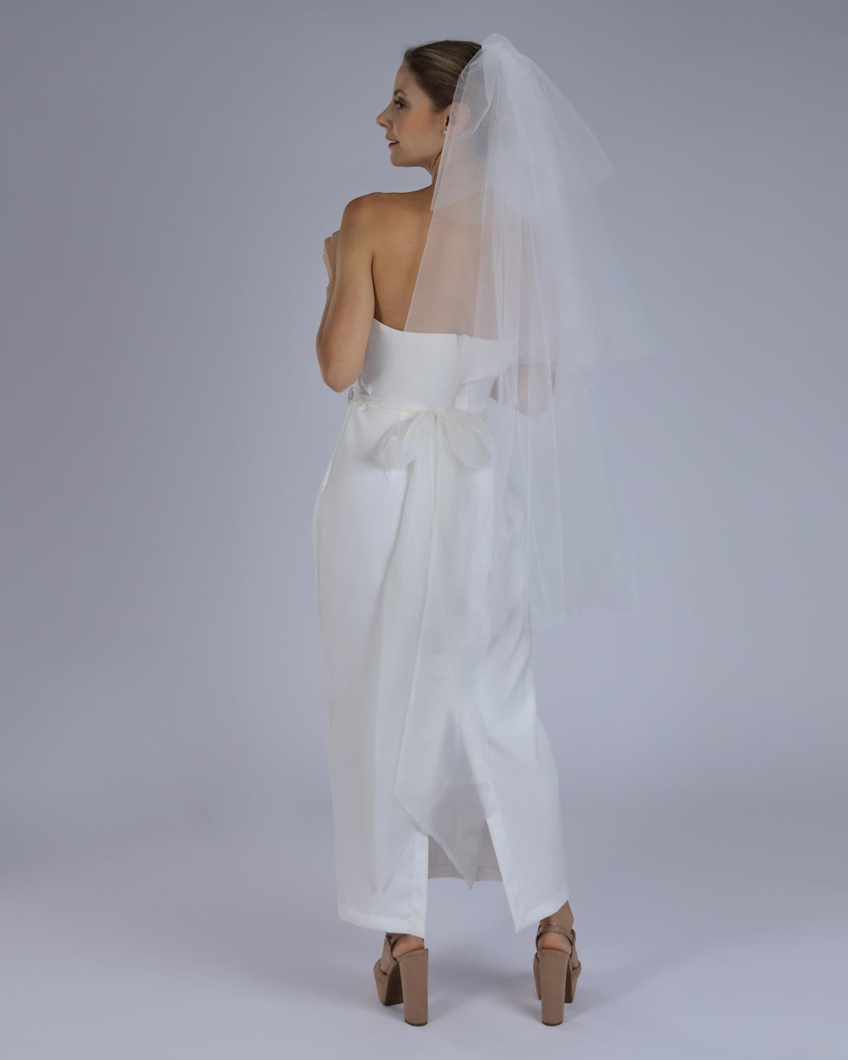 Véu Noiva Médio Off White Triplo Domitila Esposar