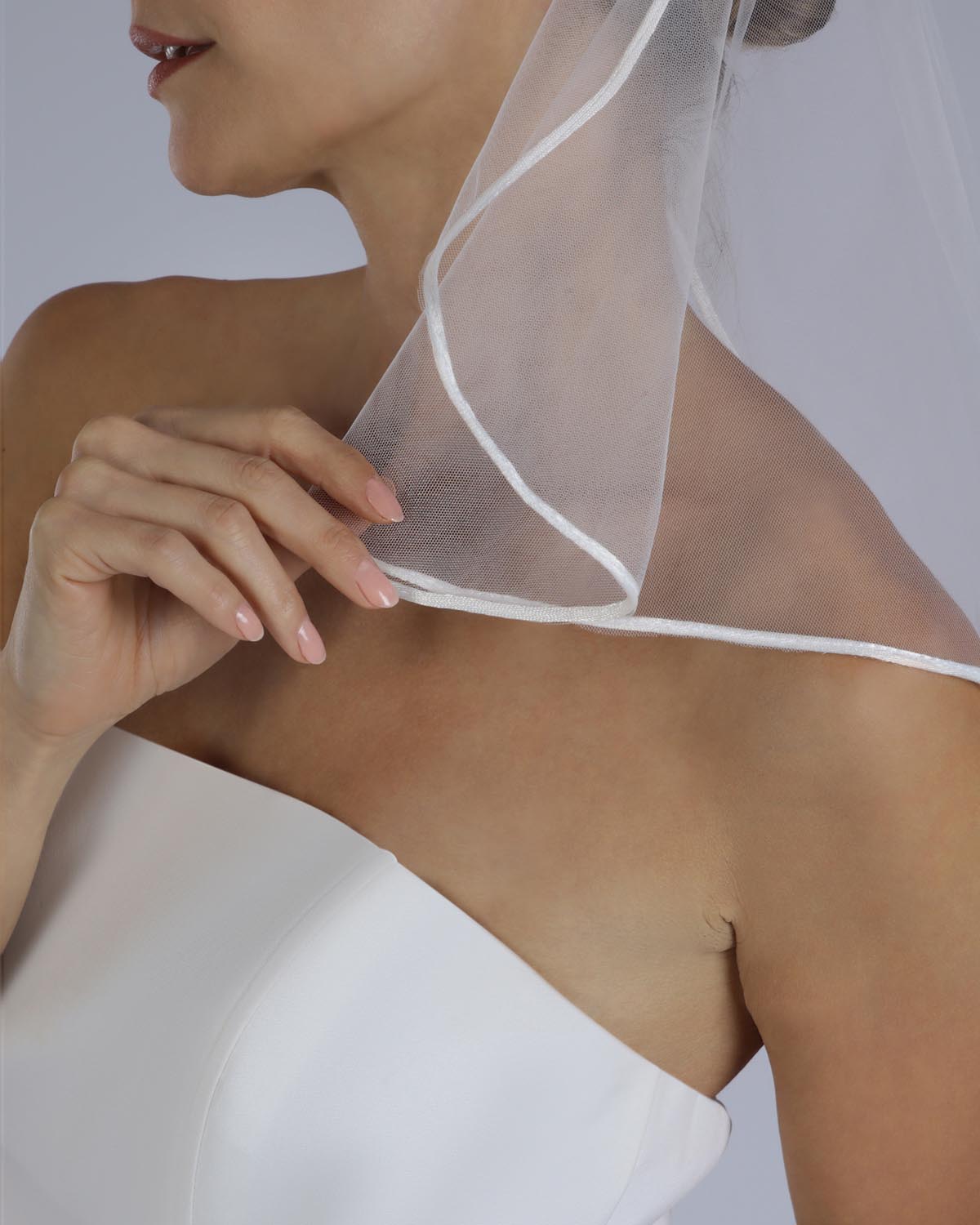 Véu Noiva Curto Tule Francês Off White Wesly Esposar