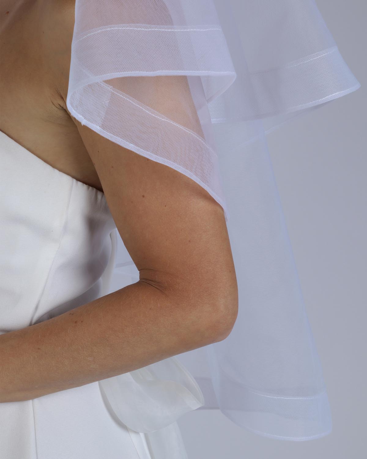 Véu Noiva Médio Tule Francês Dupla Maria Elisa Esposar