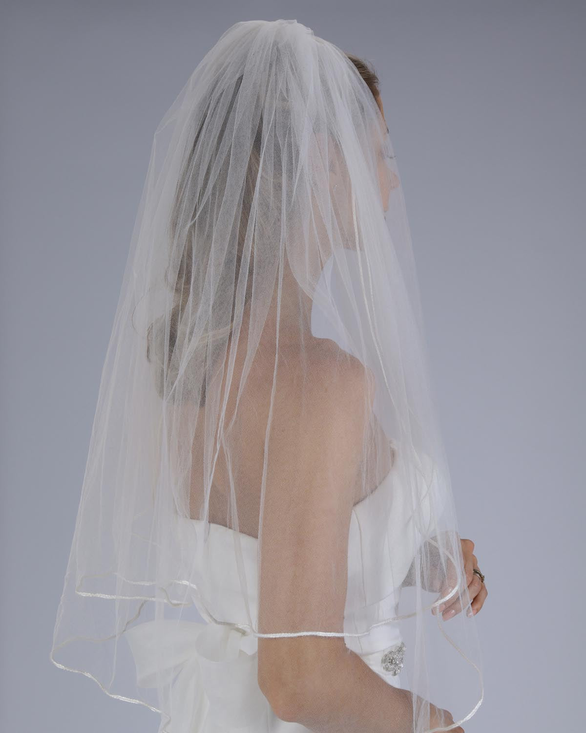 Véu Noiva Médio Dupla Rolote Off Danny Esposar