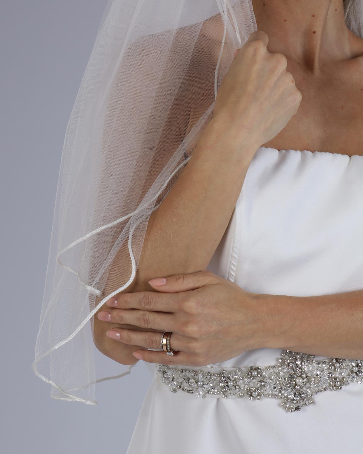 Véu Noiva Médio Dupla Rolote Off Danny Esposar