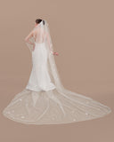 Véu de Noiva Longo Jaques Tule Francâs Off White Esposar