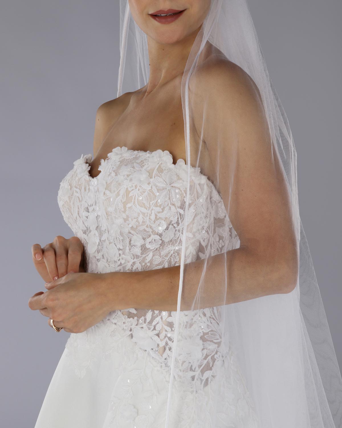 Véu Noiva Longo Tule Americano Cascata Lucily Esposar