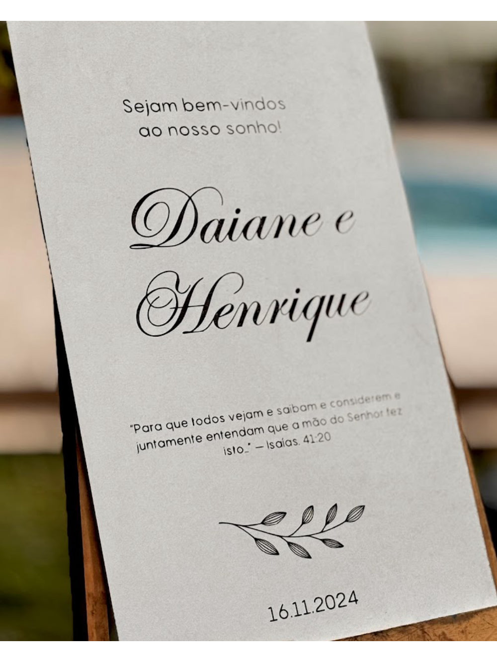 Placa Personalizada de Casamento Convites Store
