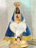 Porta Alianças Nossa Senhora Aparecida Pérolas Art Lu